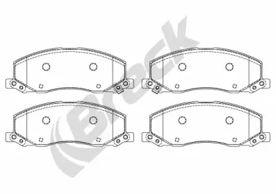 Комплект тормозных колодок, дисковый тормоз BRECK купить
